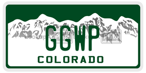 GGWP  license plate in CO