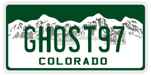 GHOST97  license plate in CO