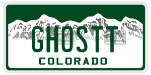 GHOSTT  license plate in CO