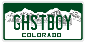 GHSTBOY  license plate in CO