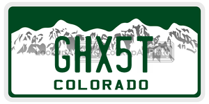 GHX5T  license plate in CO