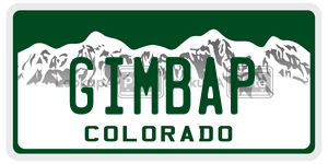 GIMBAP  license plate in CO