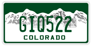 GIQ522  license plate in CO