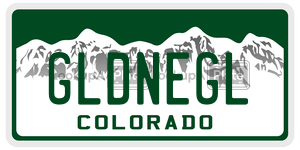 GLDNEGL  license plate in CO