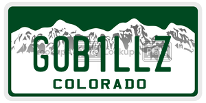 GOB1LLZ  license plate in CO