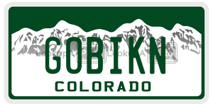 GOBIKN  license plate in CO