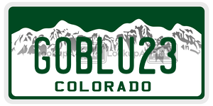 GOBLU23  license plate in CO