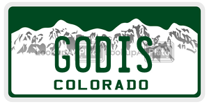 GODIS  license plate in CO
