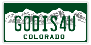 GODIS4U  license plate in CO