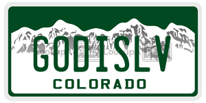 GODISLV  license plate in CO