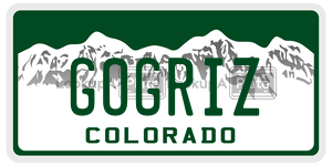 GOGRIZ  license plate in CO