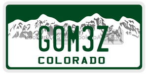 GOM3Z  license plate in CO