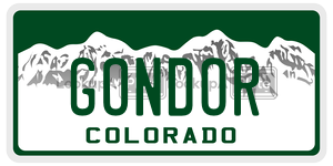 GONDOR  license plate in CO