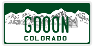 GOOON  license plate in CO