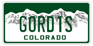 GORD1S  license plate in CO