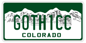 GOTH1CC  license plate in CO