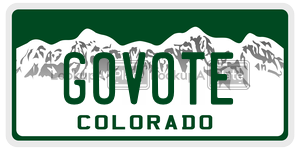 GOVOTE  license plate in CO