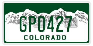 GPO427  license plate in CO
