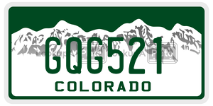 GQG521  license plate in CO