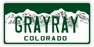 GRAYRAY  license plate in CO