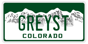 GREYST  license plate in CO