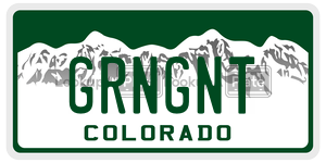 GRNGNT  license plate in CO