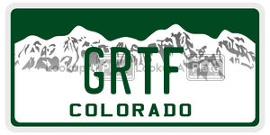 GRTF  license plate in CO