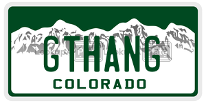 GTHANG  license plate in CO