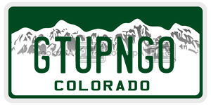 GTUPNGO  license plate in CO