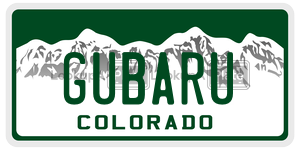 GUBARU  license plate in CO