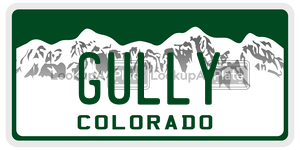 GULLY  license plate in CO