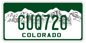 GUQ720  license plate in CO