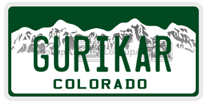 GURIKAR  license plate in CO