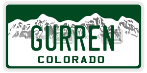 GURREN  license plate in CO