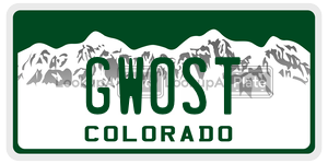 GWOST  license plate in CO