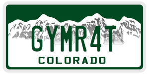 GYMR4T  license plate in CO