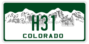 H31  license plate in CO