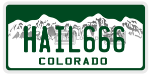 HAIL666  license plate in CO