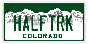 HALFTRK  license plate in CO