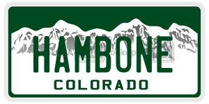 HAMBONE  license plate in CO