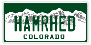 HAMRHED  license plate in CO
