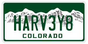 HARV3Y8  license plate in CO