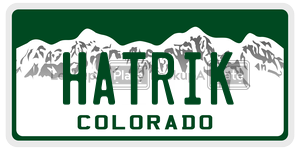 HATRIK  license plate in CO