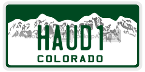 HAUD1  license plate in CO