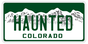 HAUNTED license plate in Colorado