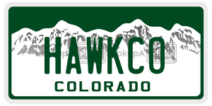 HAWKCO  license plate in CO