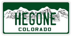 HEGONE  license plate in CO