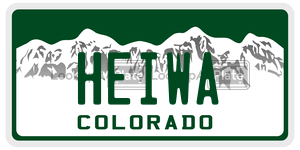HEIWA  license plate in CO