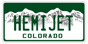 HEMIJET  license plate in CO