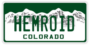 HEMROID  license plate in CO